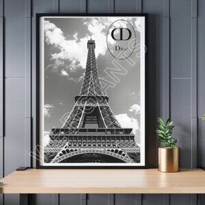 Dior Eiffel Tower 11 x 17 Art Print- Paris, Christian Dior, Luxury, Wall Decor